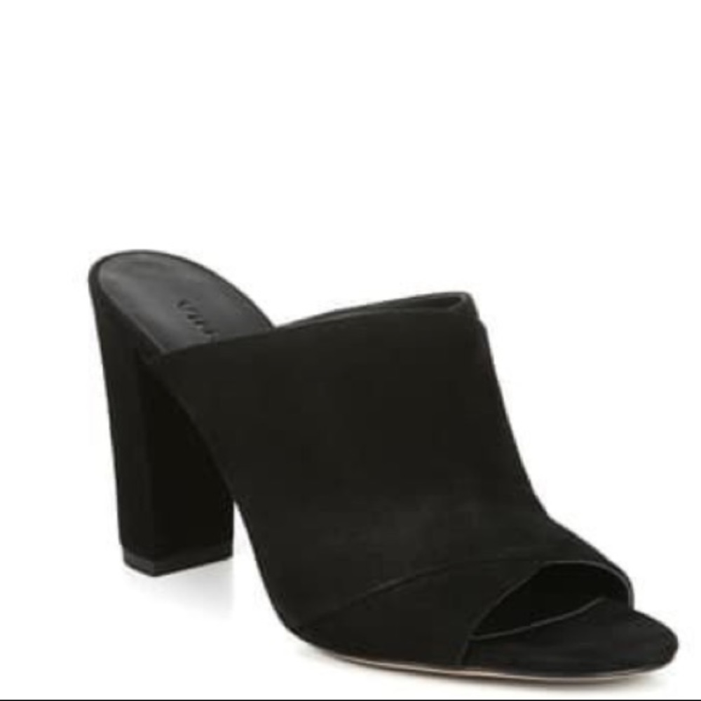 Vince Heath Cross Strap Sandal Black Suede